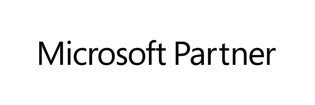 Black Writing on White Background Microsoft Partner Logo